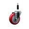 Service Caster 4'' SS Red Poly Wheel Swivel 7/8'' Expanding Stem Caster SCC-SSEX20S414-PPUB-RED-78 - alternate 1